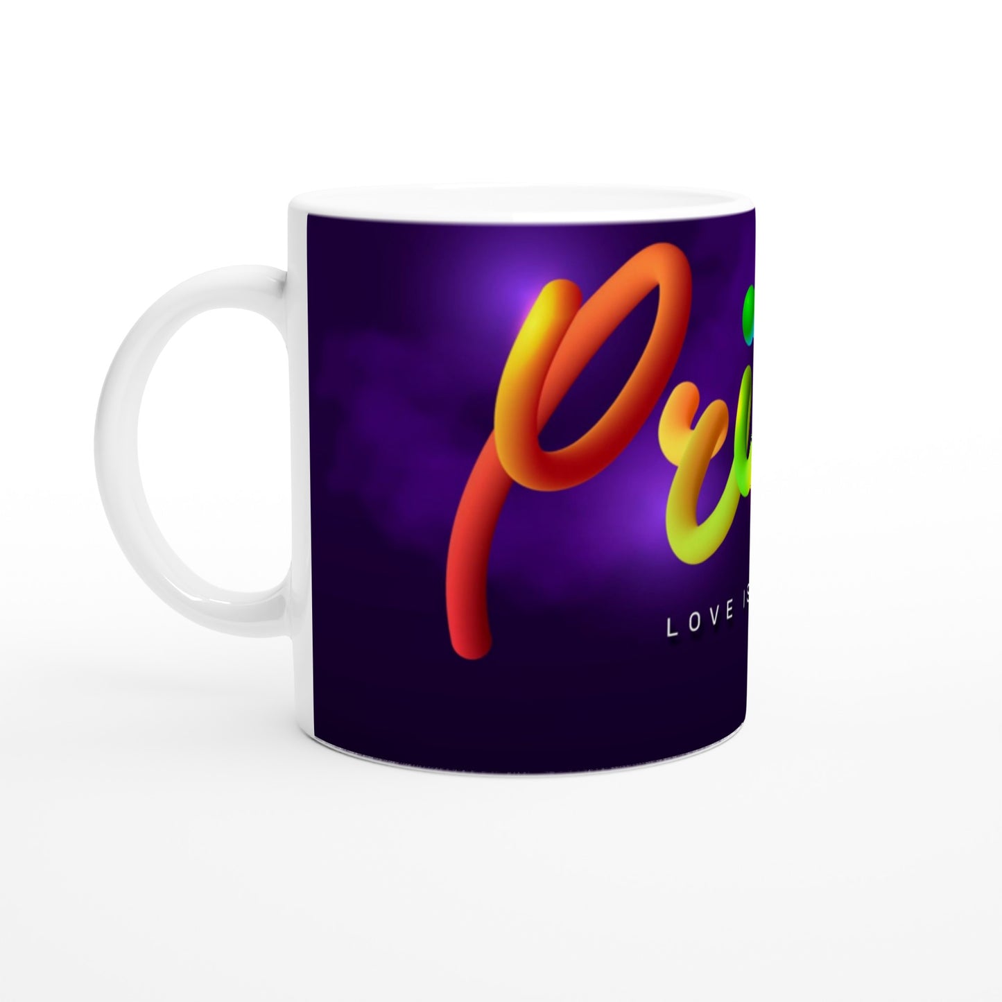 Pride Love is Love White 11oz Ceramic Mug