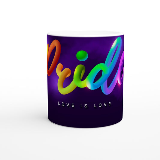 Pride Love is Love White 11oz Ceramic Mug